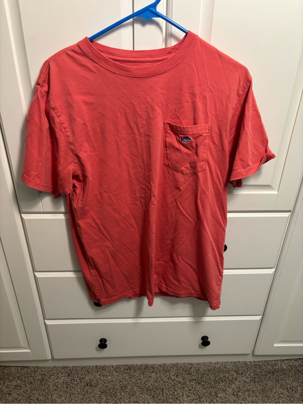 Southern Tide Coral Short Sleeve Pocket Tee